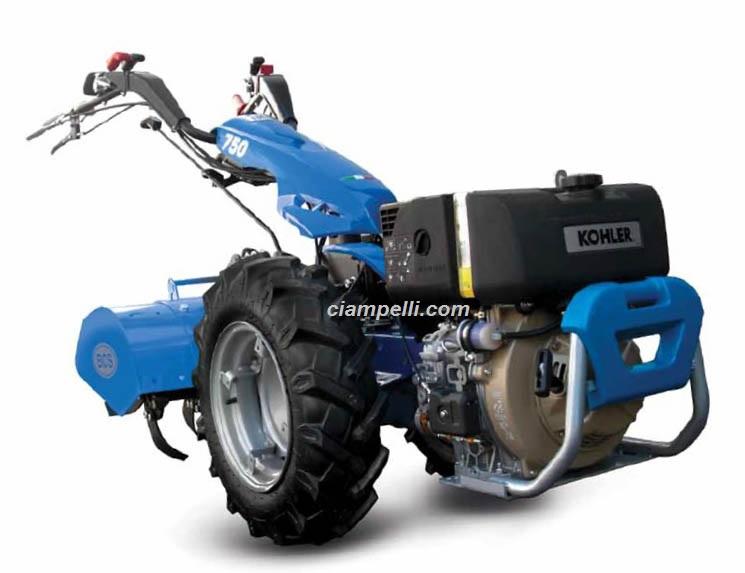 BCS 750 Two Wheel Tractor DIESEL LOMBARDINI 15LD440 11 hp 85L Recoil Start